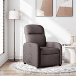 VIDAXL Fauteuil inclinable Marron fonce Tissu