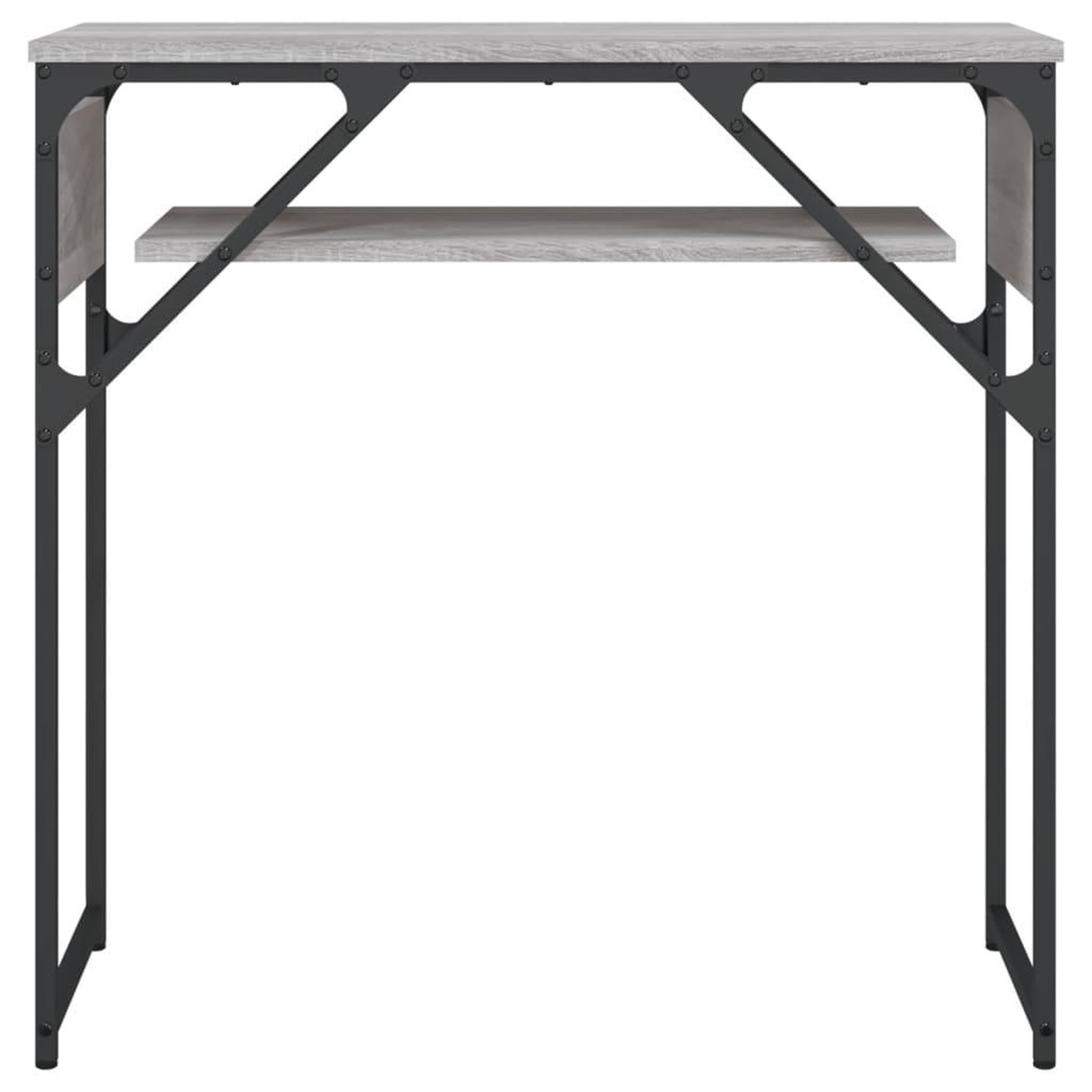 Voir la diapositive 4 : VIDAXL Table console avec etagere sonoma gris 75x30x75 cm