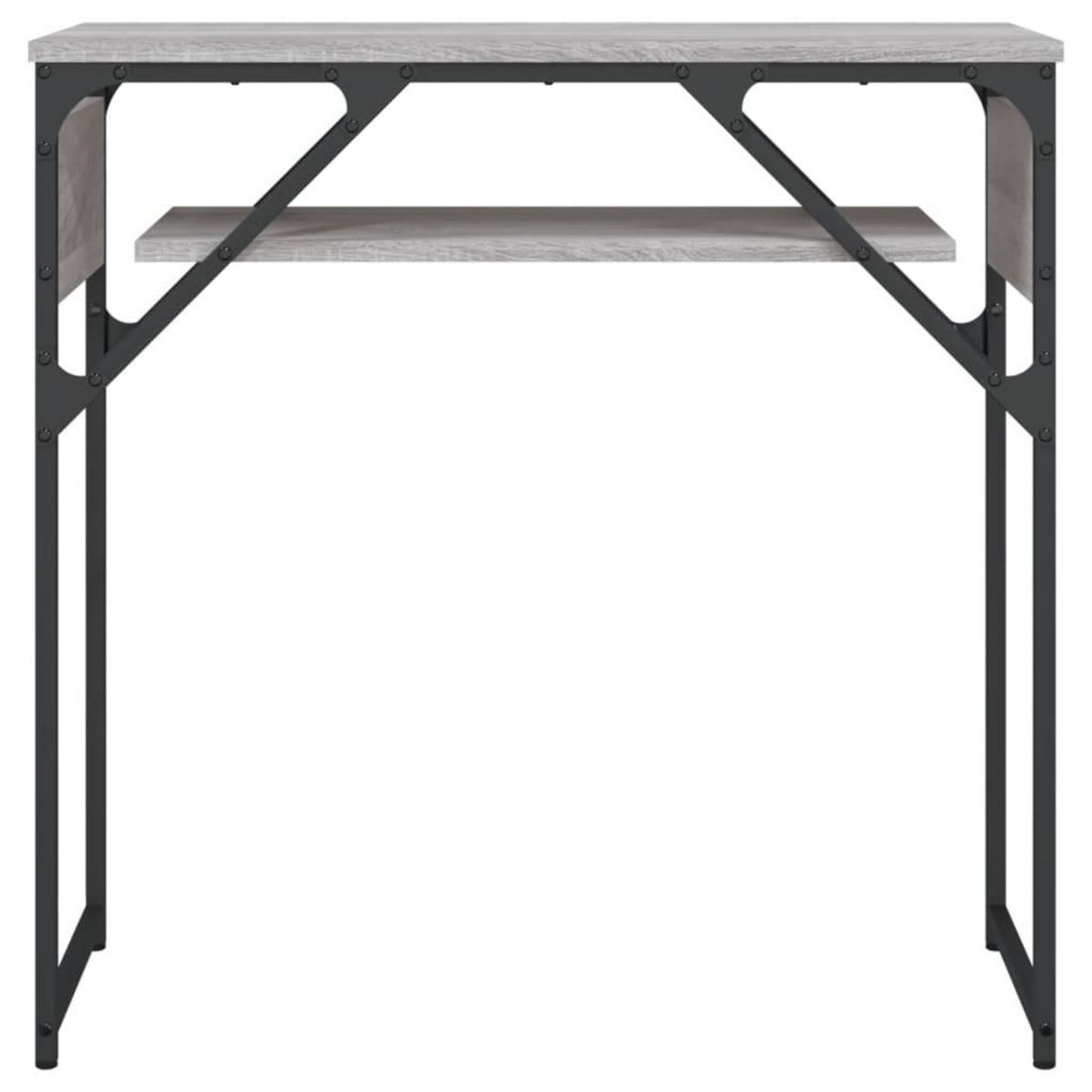 VIDAXL Table console avec etagere sonoma gris 75x30x75 cm