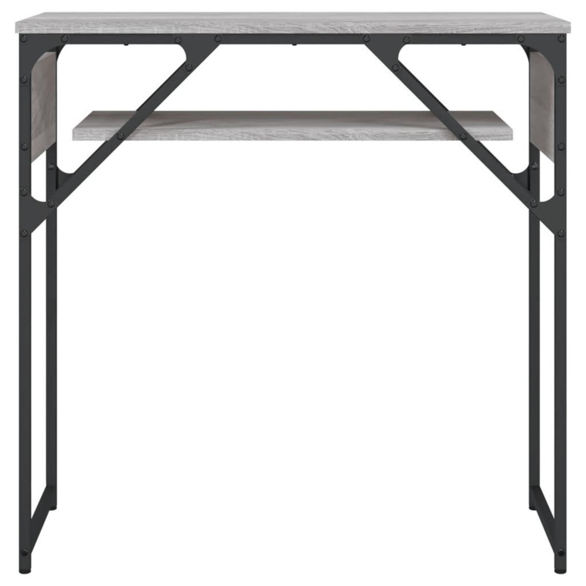 VIDAXL Table console avec etagere sonoma gris 75x30x75 cm