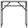 Voir la diapositive 4 : VIDAXL Table console avec etagere sonoma gris 75x30x75 cm