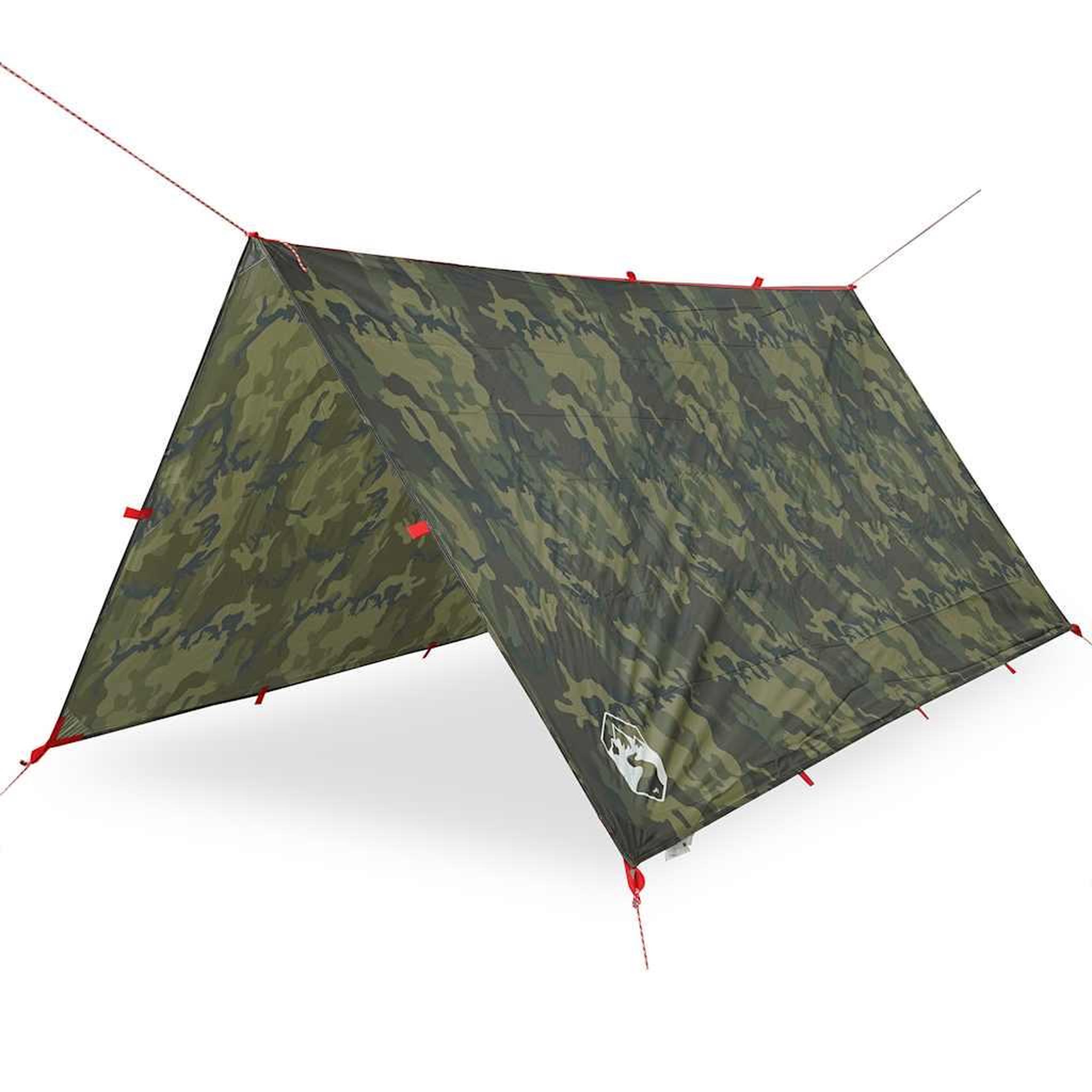 Voir la diapositive 2 : VIDAXL Bache de camping camouflage 366x306 cm impermeable