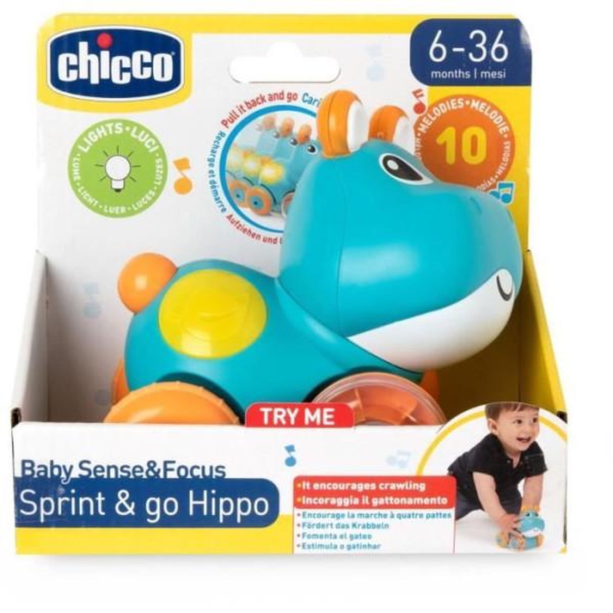 Voir la diapositive 5 : CHICCO CHICCO - Hippo Sprint&go - Bleu et orange - Des 6 mois