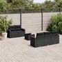 Voir la diapositive 1 : VIDAXL Salon de jardin 6 pcs avec coussins noir resine tressee