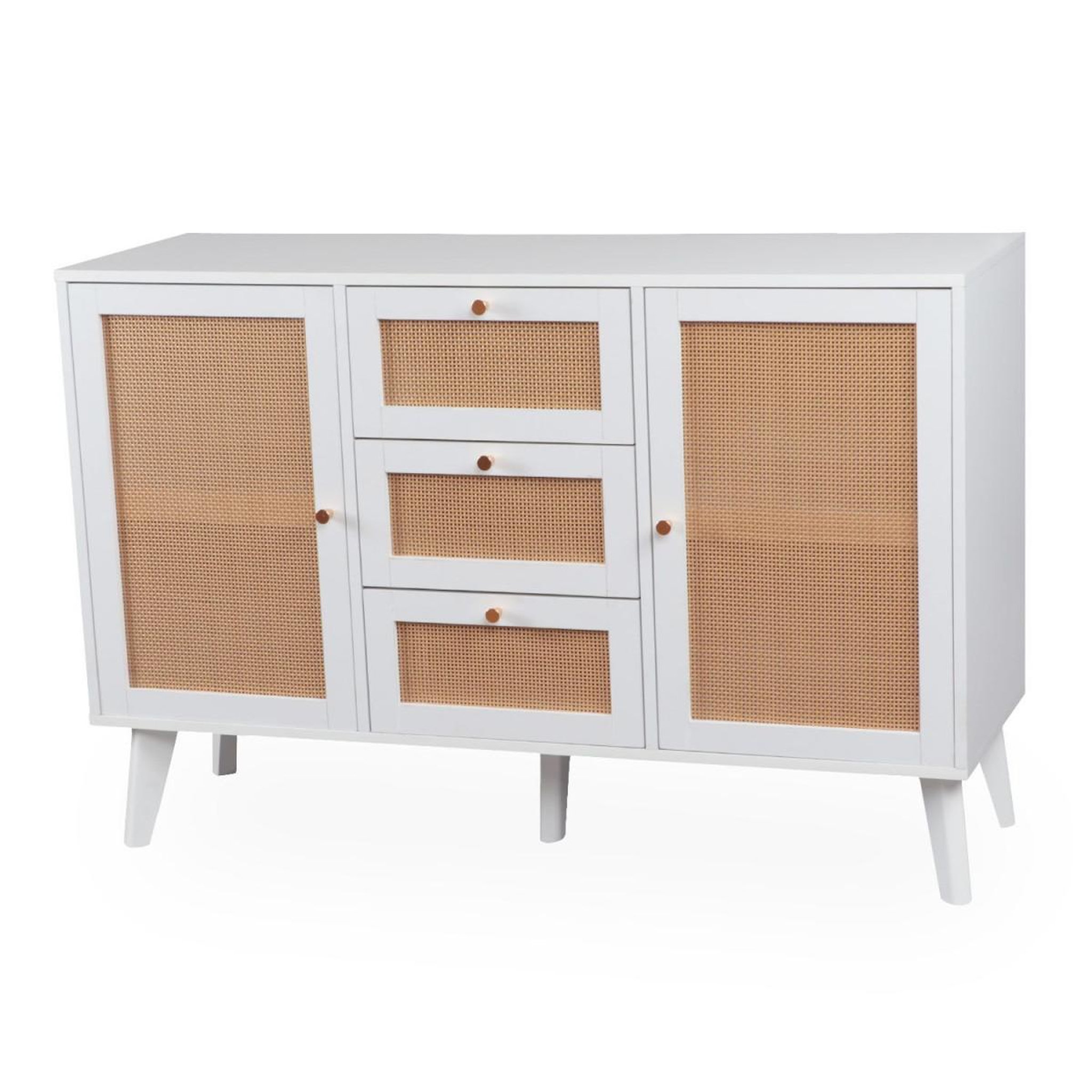 Voir la diapositive 3 : Paris Prix Buffet cannage en rotin  lesa  120cm blanc