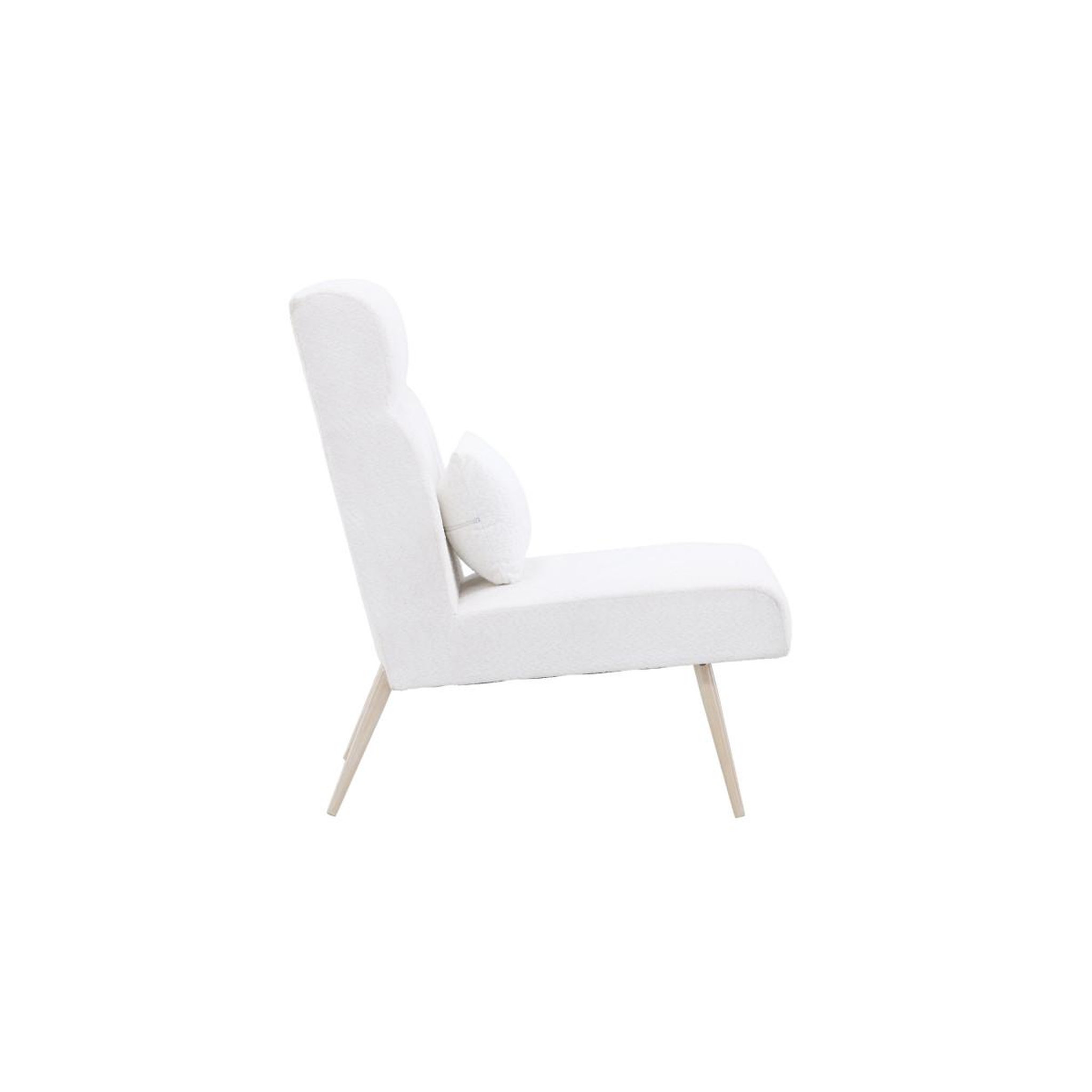 Voir la diapositive 3 : Paris Prix Fauteuil en tissu bouclette  bloom  95cm blanc