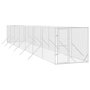 Voir la diapositive 3 : VIDAXL Chenil d'exterieur pour chiens argente 2x14x2 m acier galvanise