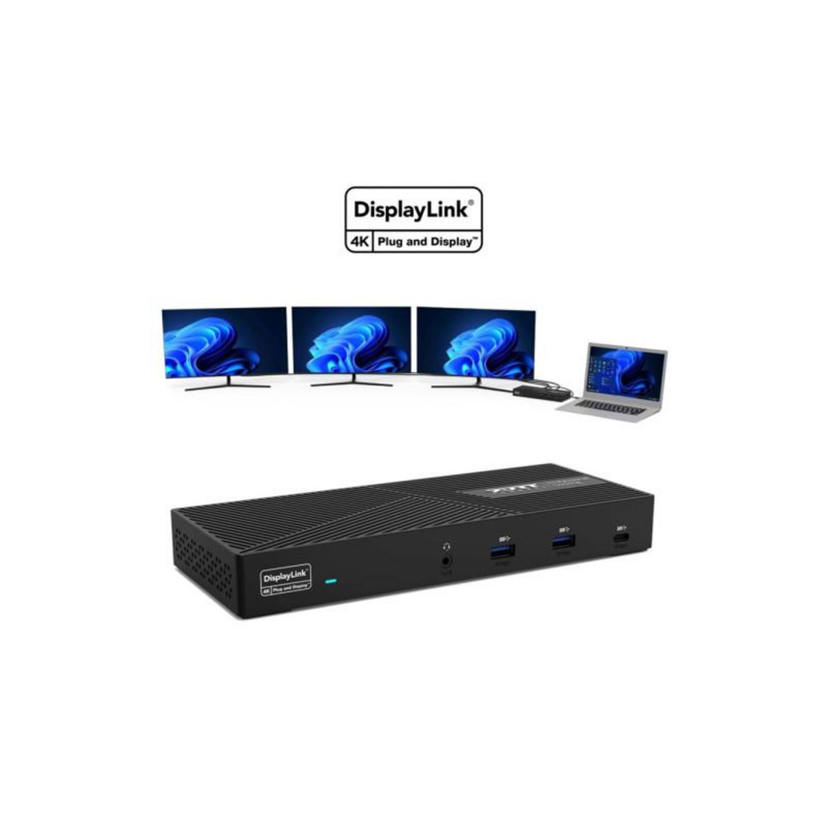 Port Station d accueil PC portable Port STATION D ACCUEIL TYPE C 11 EN 1 TRIPLE AFFICHAGE EN 4 K PD 100W