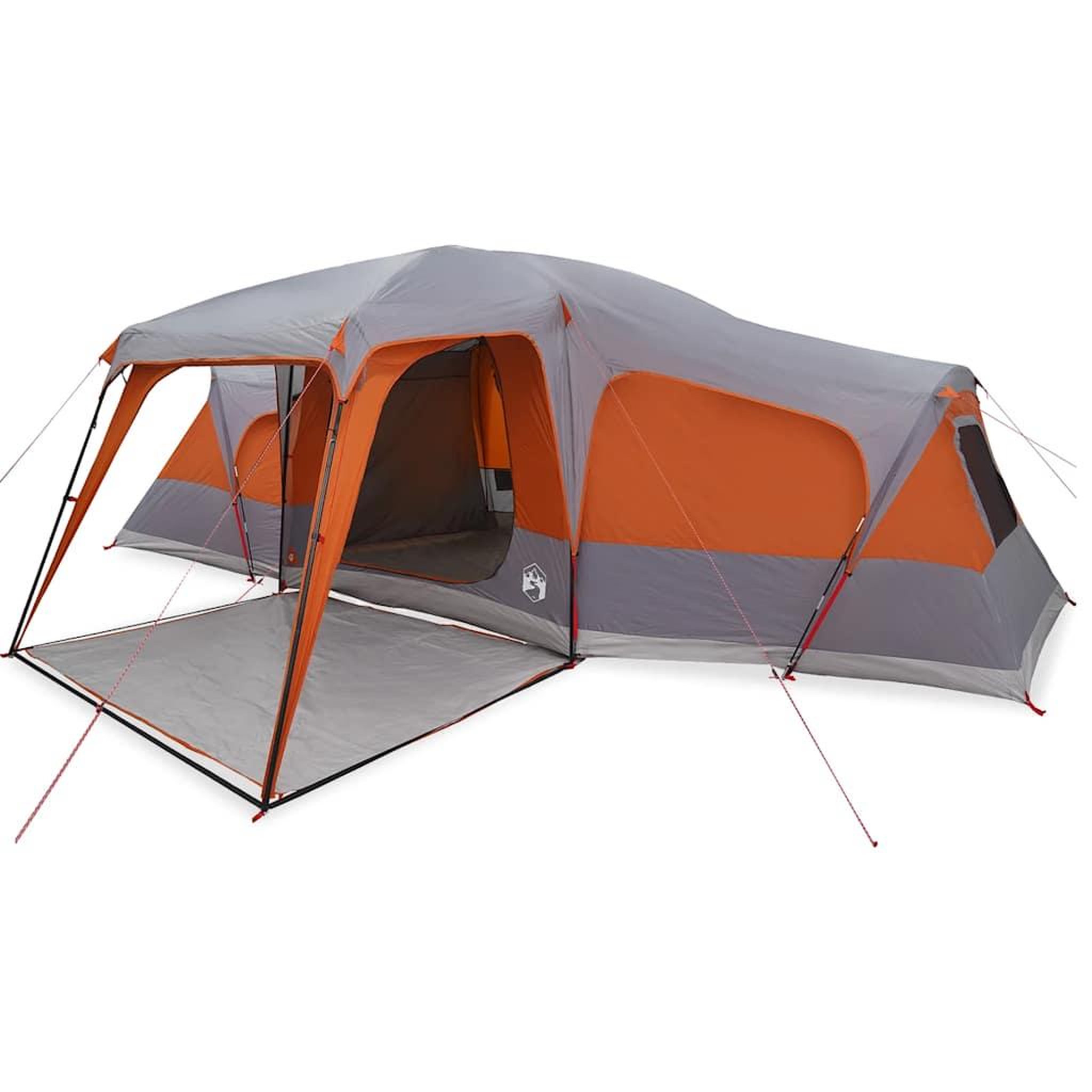 Voir la diapositive 2 : VIDAXL Tente familiale avec dome de porche 9 personnes gris et orange