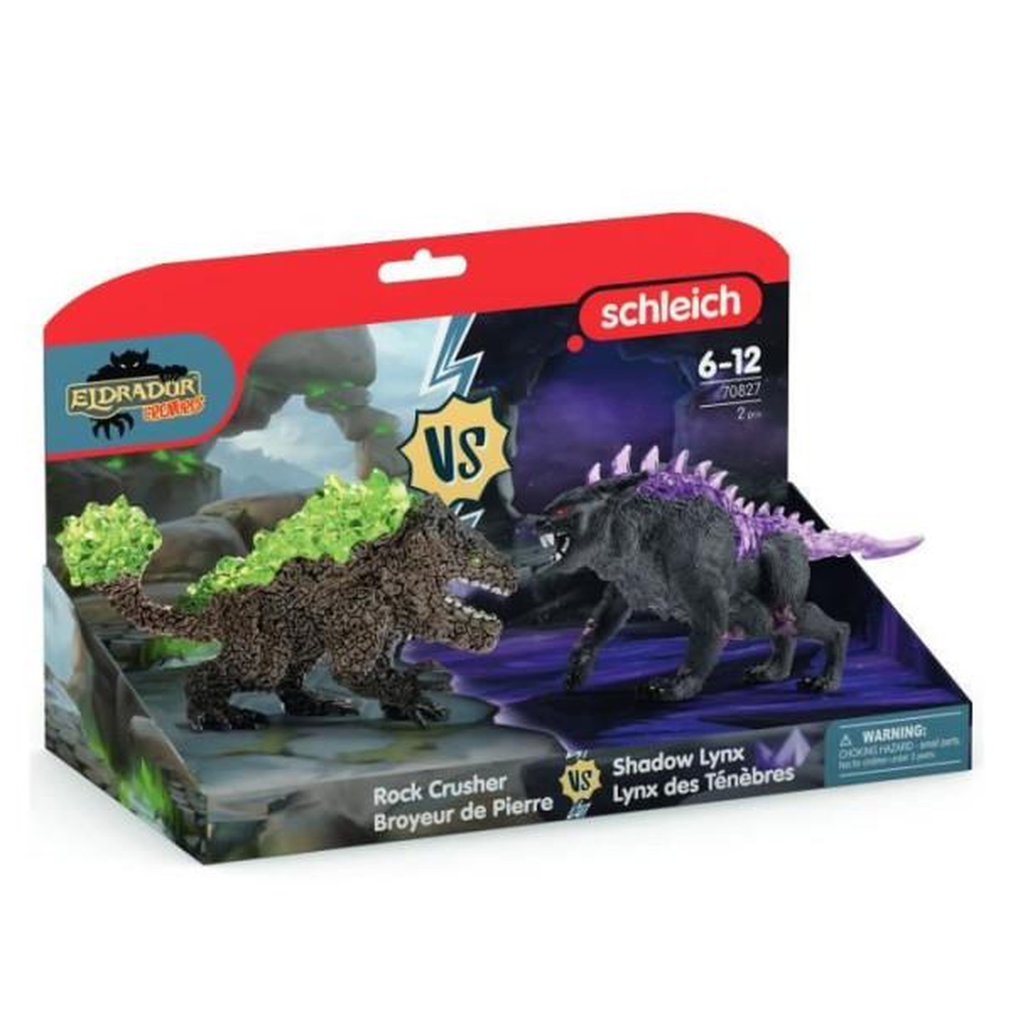 Voir la diapositive 5 : Schleich Figurines duo lynx des ténebres vs broyeur de pierre, schleich 70827 eldrador creatures, des 6 ans