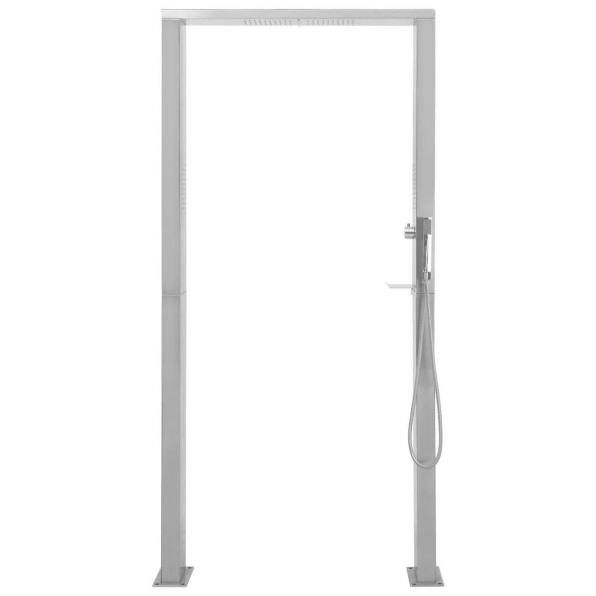 VIDAXL Douche d'exterieur a double jet Acier inoxydable