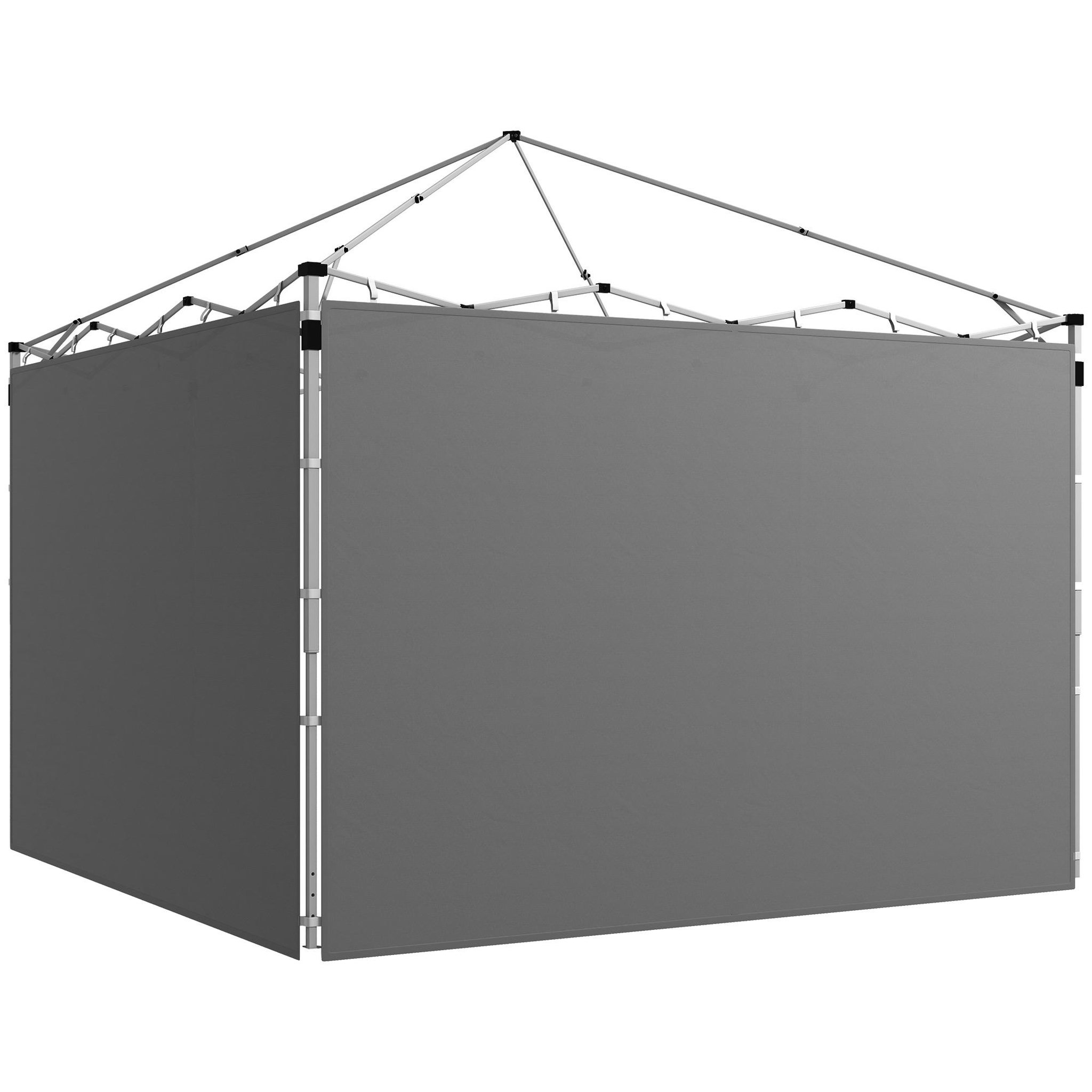 Voir la diapositive 1 : OUTSUNNY Lot de 2 panneaux latéraux barnum tonnelle 6x3 m ou 3x3 m oxford gris