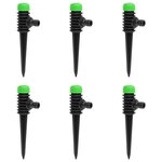 VIDAXL Arroseurs rotatifs 6 pcs vert et noir 3x6x19,5 cm ABS et PP