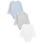 Voir la diapositive 1 : Petit Béguin Lot de 3 bodies bébé manches longues