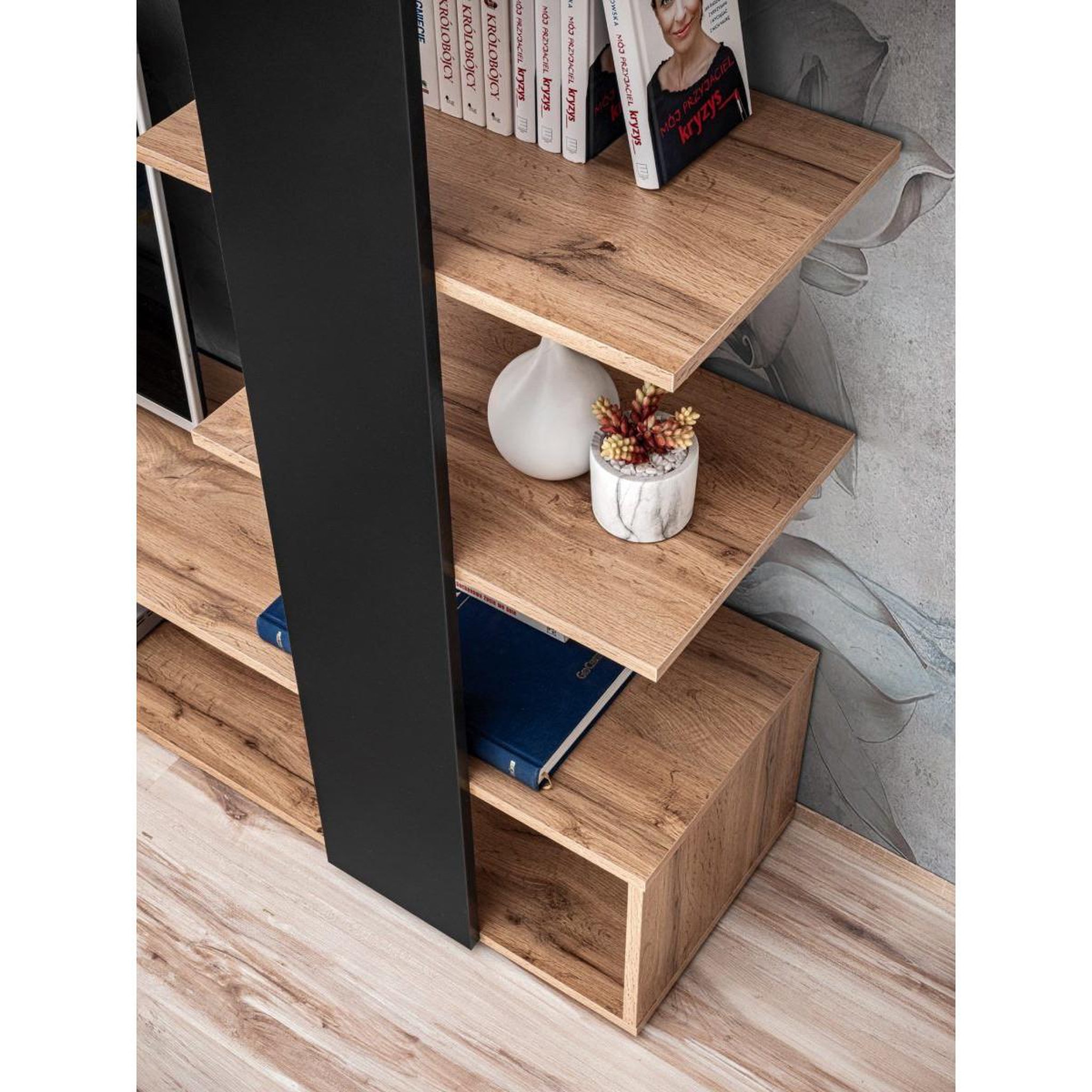 Voir la diapositive 5 : Paris Prix Ensemble Meuble TV Design  Eko  190cm Naturel & Noir