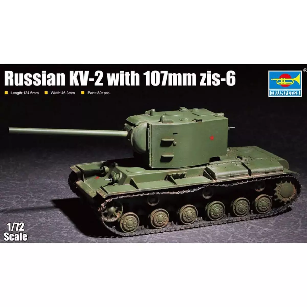 Trumpeter Maquette char : Char russe KV-2 with 107mm zis-6