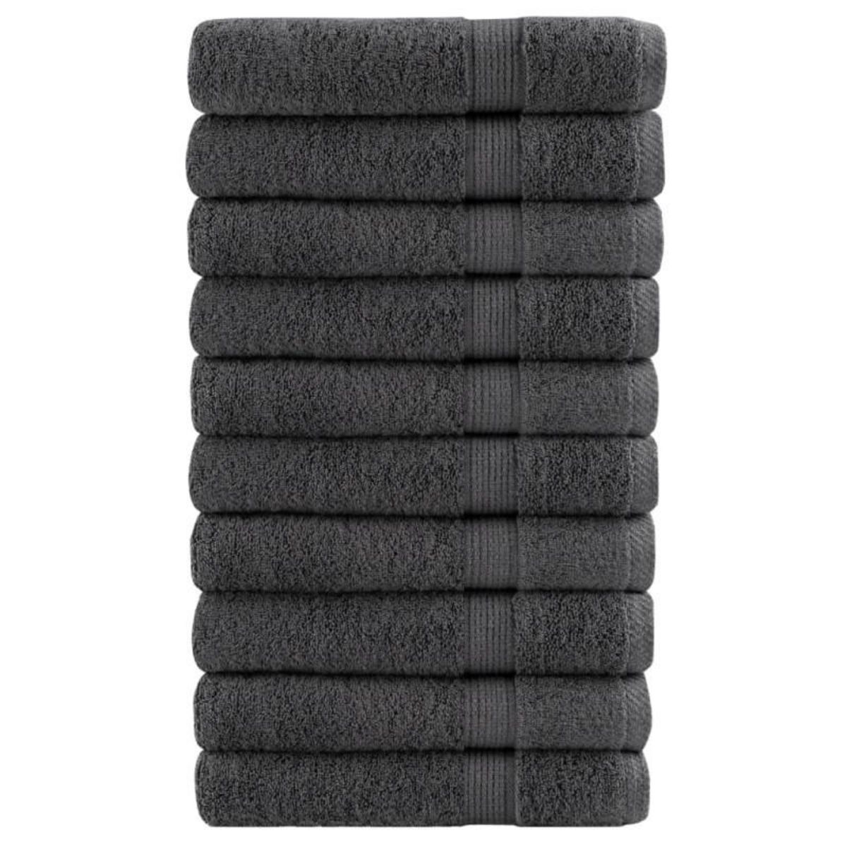 VIDAXL Serviettes de qualité supérieure SOLUND 10 pcs anthracite