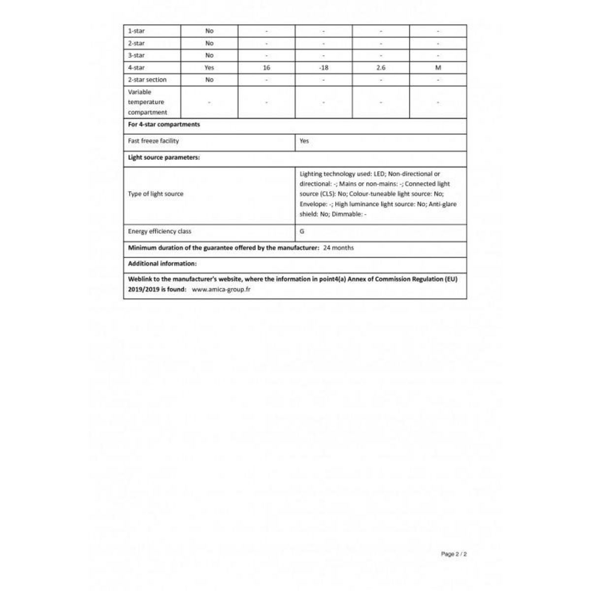 Amica Réfrigérateur 1 porte intégrable à pantographe 111l - AB1112