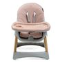 Voir la diapositive 2 : BEBELISSIMO Bebelissimo - Chaise haute 2 en 1 - Evolutive - Réglable - Pliable - rose - woodie