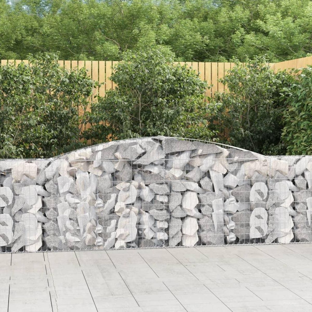 VIDAXL Paniers a gabions arques 25 pcs 400x30x80/100 cm Fer galvanise