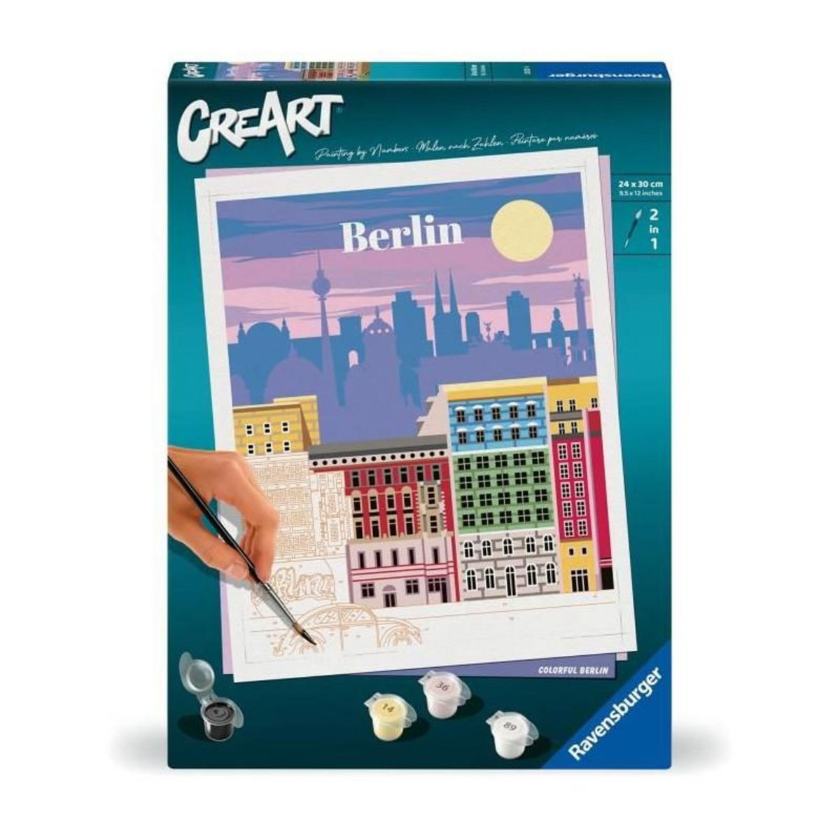 RAVENSBURGER CreArt 24x30 cm Berlin, Adulte, Peinture par numéros, 25521, Ravensburger