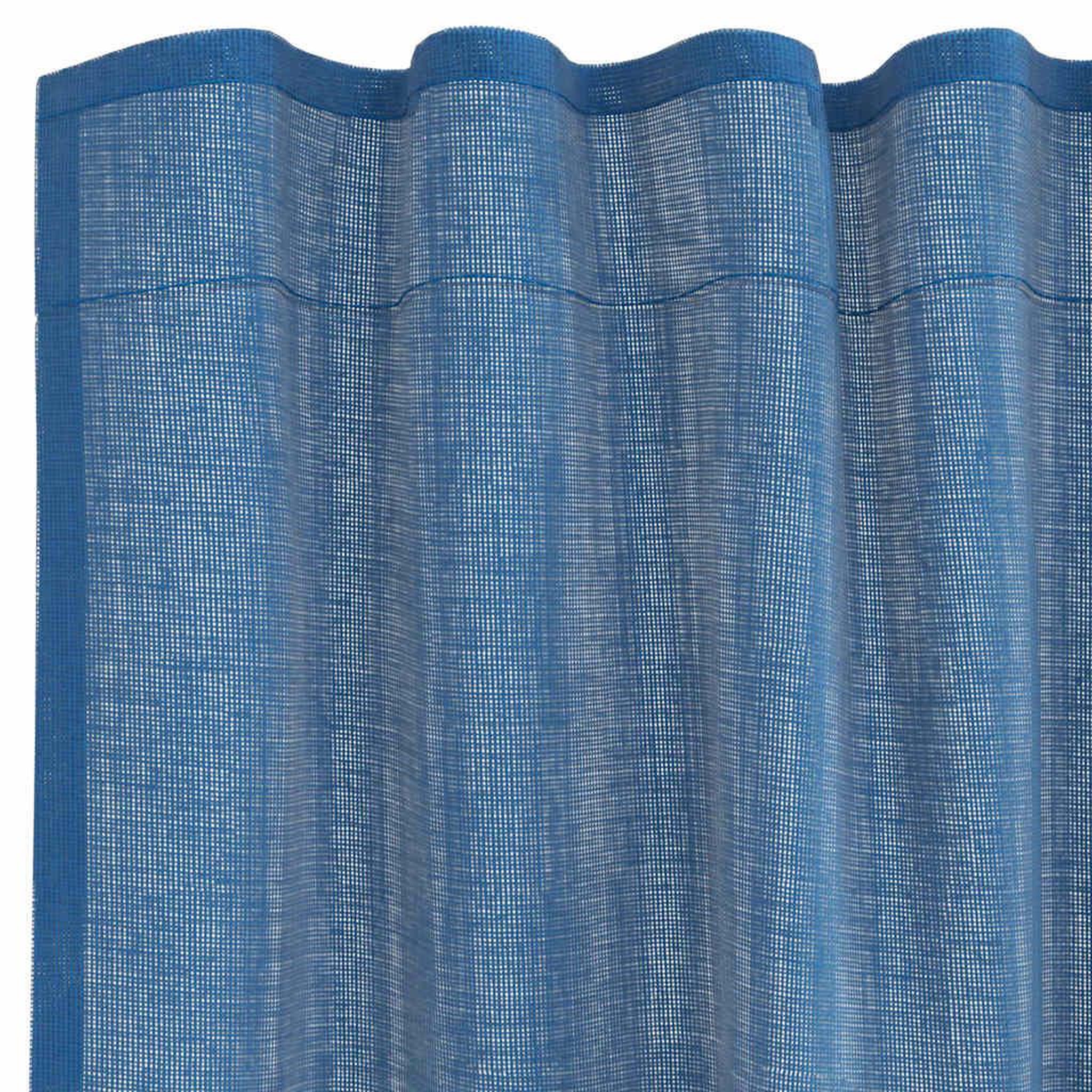 Voir la diapositive 5 : VIDAXL Rideaux en voile avec boucles 2 pcs bleu royal 140x175 cm