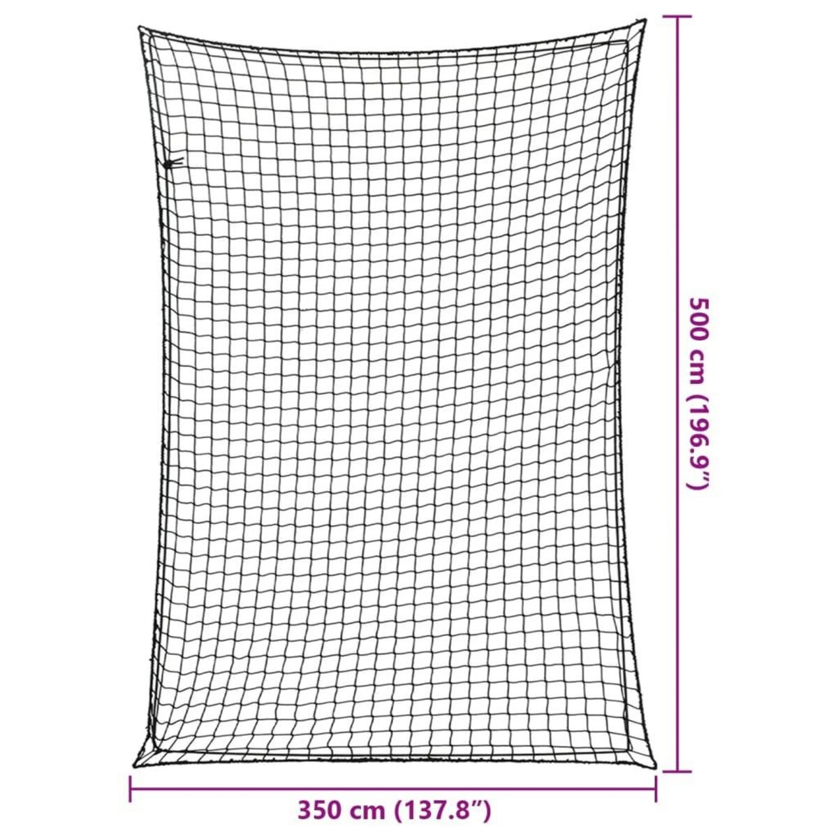 VIDAXL Filet pour remorque avec corde elastique noir 5x3,5 m PP