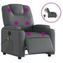 Voir la diapositive 2 : VIDAXL Fauteuil de massage inclinable electrique gris similicuir