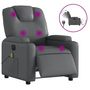 Voir la diapositive 2 : VIDAXL Fauteuil de massage inclinable electrique gris similicuir