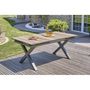 Voir la diapositive 4 : Paris Prix Table de Jardin Extensible Imitation Bois  Floride  180-240cm Gris Anthracite