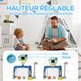 Voir la diapositive 6 : HOMCOM Jeux sportifs 3 en 1 enfant 18-48 mois - foot, basket, golf - effets lumineux sonores bleu