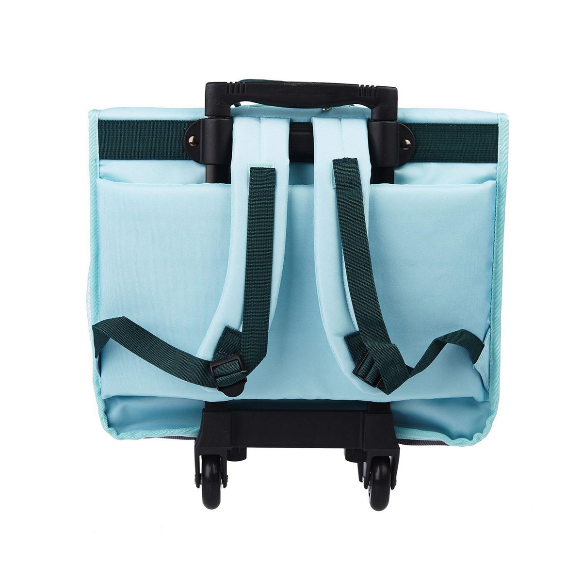 AUCHAN Cartable à roulettes 41 cm CM1/CM2 bleu Tropical Move