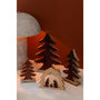 Voir la diapositive 3 : Paris Prix Sapin Déco en Bois  Cosy  35cm Marron