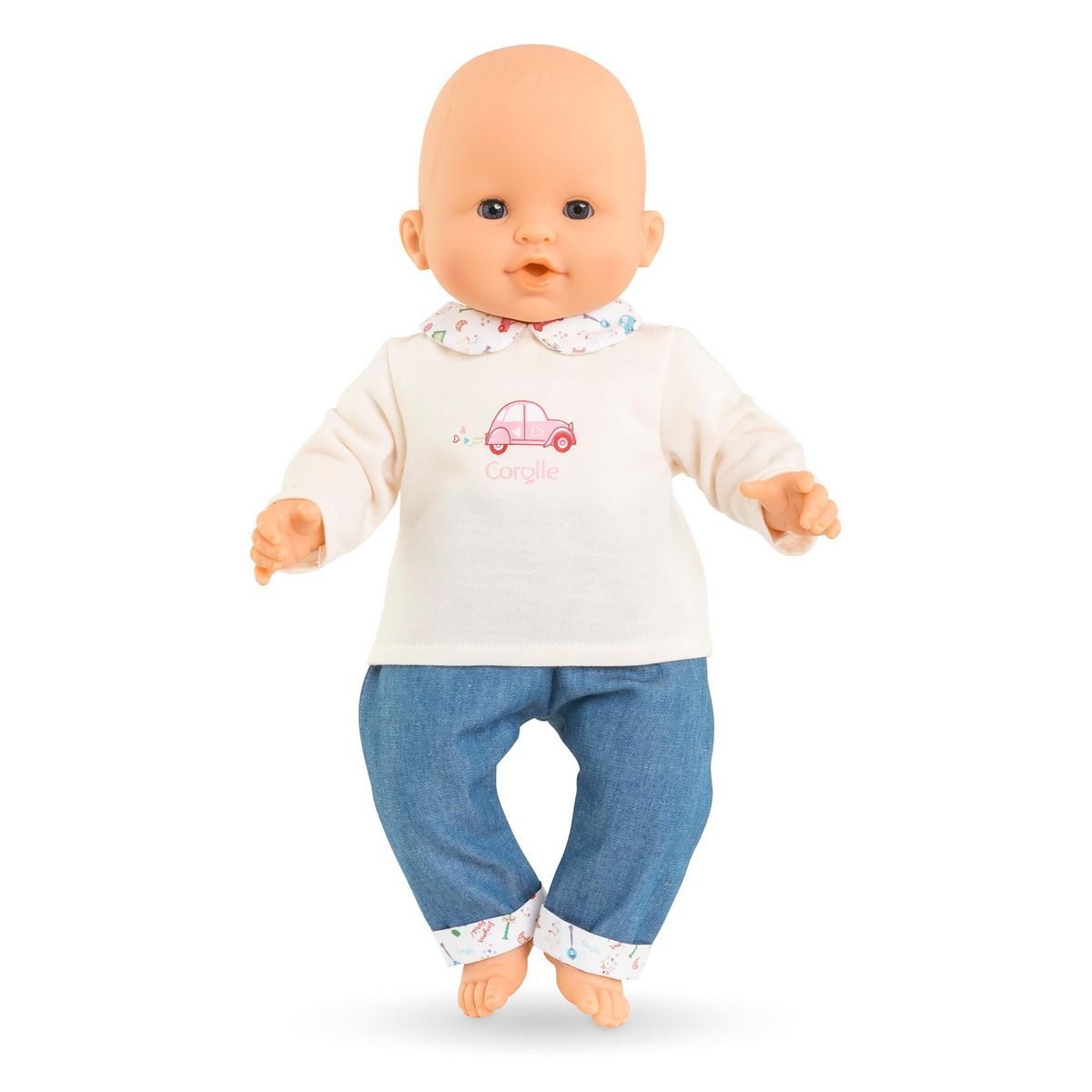 Corolle T-Shirt Manches Longues et Jean Week-end à Paris pour poupon 36 cm