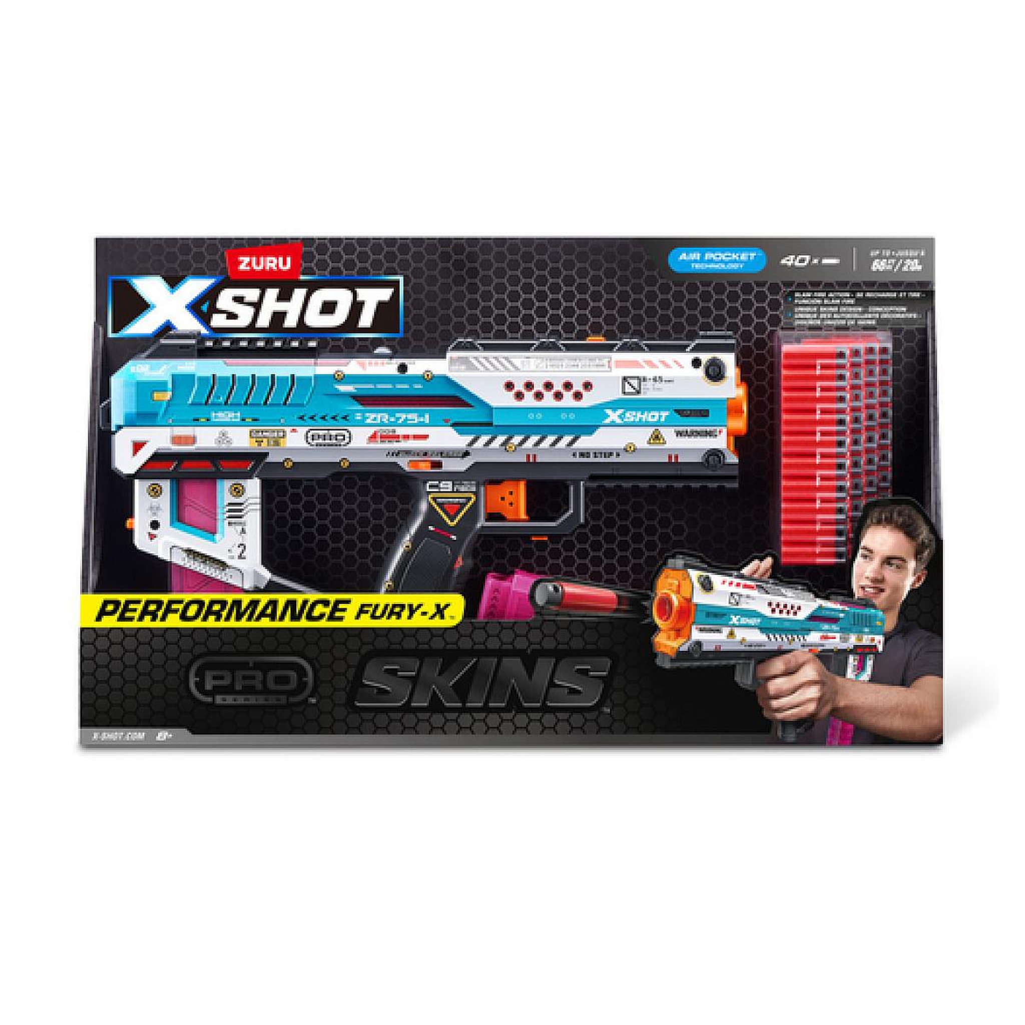 Voir la diapositive 4 : ZURU Pistolet XSHOT Pro Fury-X
