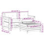 Voir la diapositive 6 : VIDAXL Salon de jardin 3 pcs avec coussins Bois de pin massif