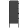 Voir la diapositive 4 : VIDAXL Commode Anthracite 80x35x101,5 cm Acier