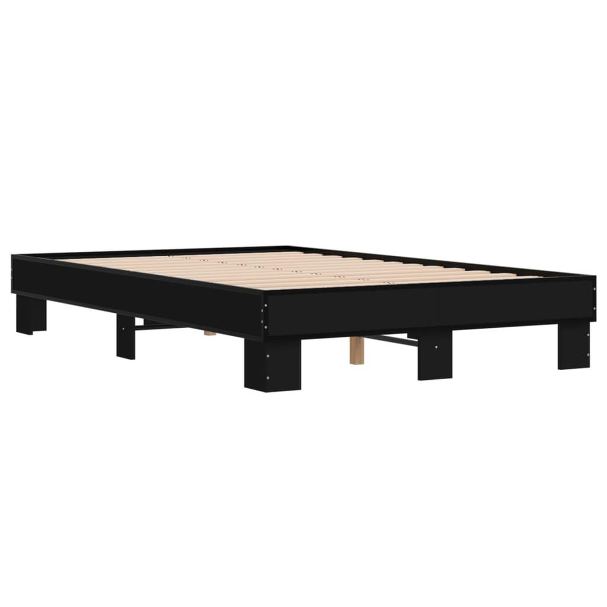 Voir la diapositive 3 : VIDAXL Cadre de lit sans matelas noir 140x200 cm