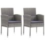 Voir la diapositive 2 : VIDAXL Ensemble a manger de jardin 3 pcs Gris