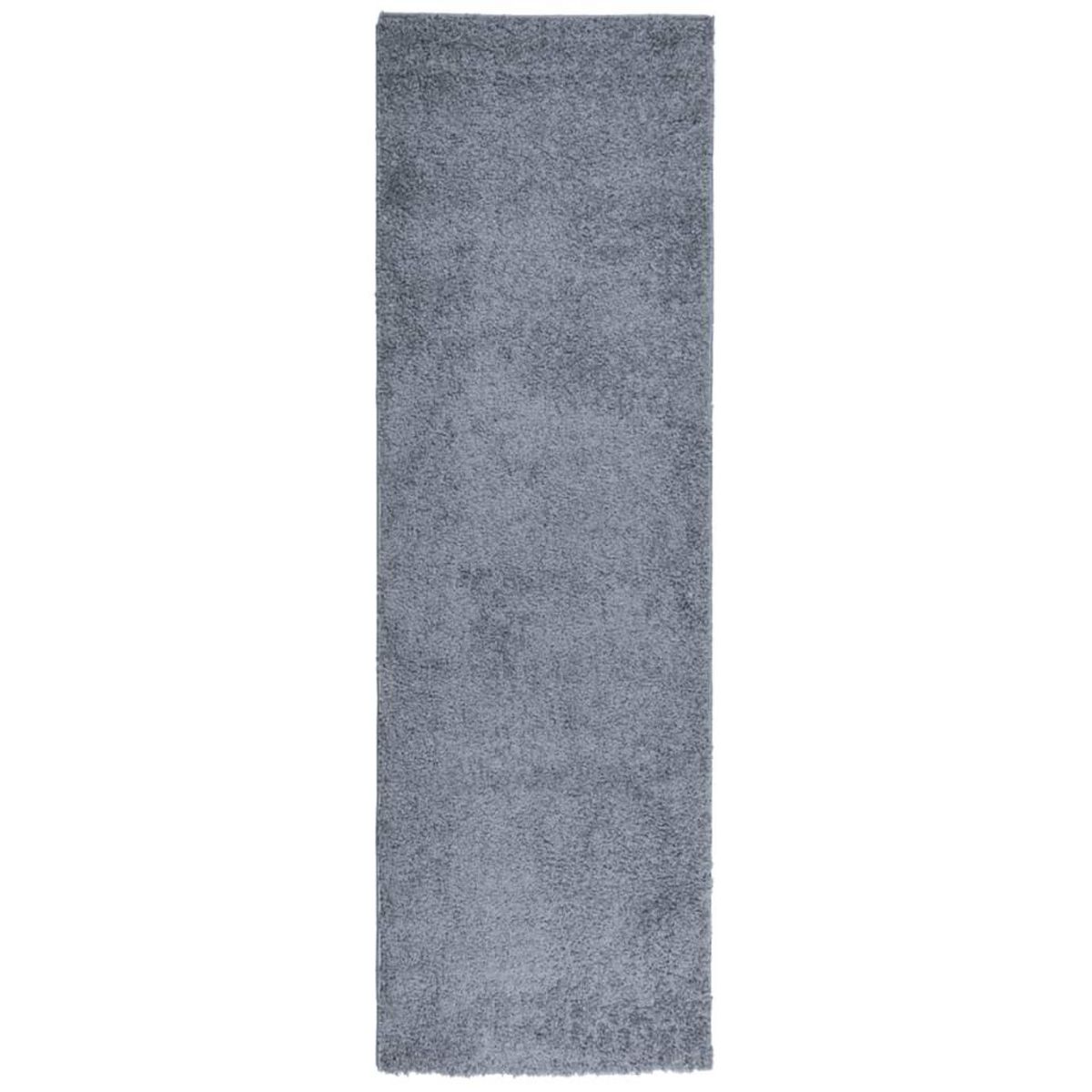 VIDAXL Tapis shaggy PAMPLONA poils longs moderne bleu 80x250 cm