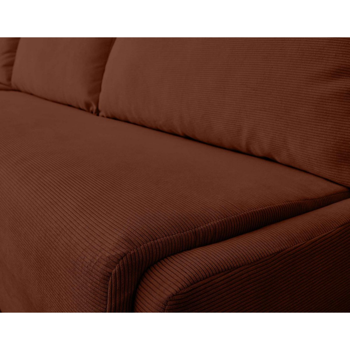 LISA DESIGN Palmira - canapé d'angle gauche - 4 places - convertible couchage quotidien - matelas 14 cm - en velours côtelé