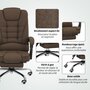 Voir la diapositive 6 : HOMCOM Fauteuil de bureau manager grand confort repose-pied dossier inclinable accoudoirs rembourrés lin beige