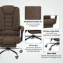 Voir la diapositive 6 : HOMCOM Fauteuil de bureau manager grand confort repose-pied dossier inclinable accoudoirs rembourrés lin beige
