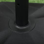 Voir la diapositive 4 : OUTSUNNY Pied de parasol base de parasol support parasol en polyéthylène pour mât Ø 32, 34 et 38 mm - 46 x 46 x 39 cm noir