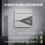 Voir la diapositive 6 : HOMCOM Boîte aux lettres murale design verrouillable - fenêtre - kit visserie inclus -  acier galvanisé inox