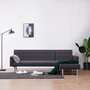 Voir la diapositive 1 : VIDAXL Canape-lit en forme de L Gris fonce Polyester