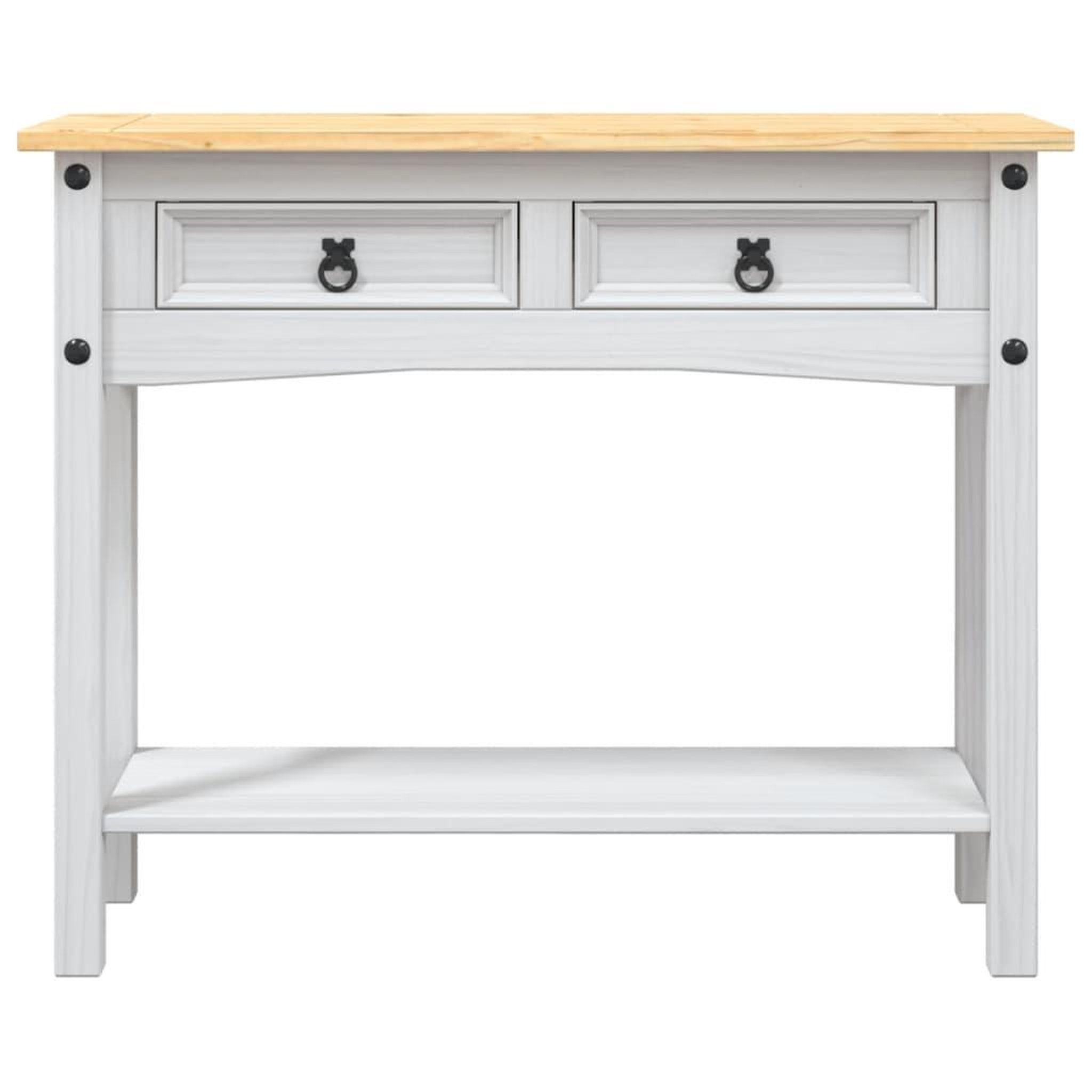 Voir la diapositive 3 : VIDAXL Table console Gamme  Pin mexicain Blanc 90x34,5x73 cm