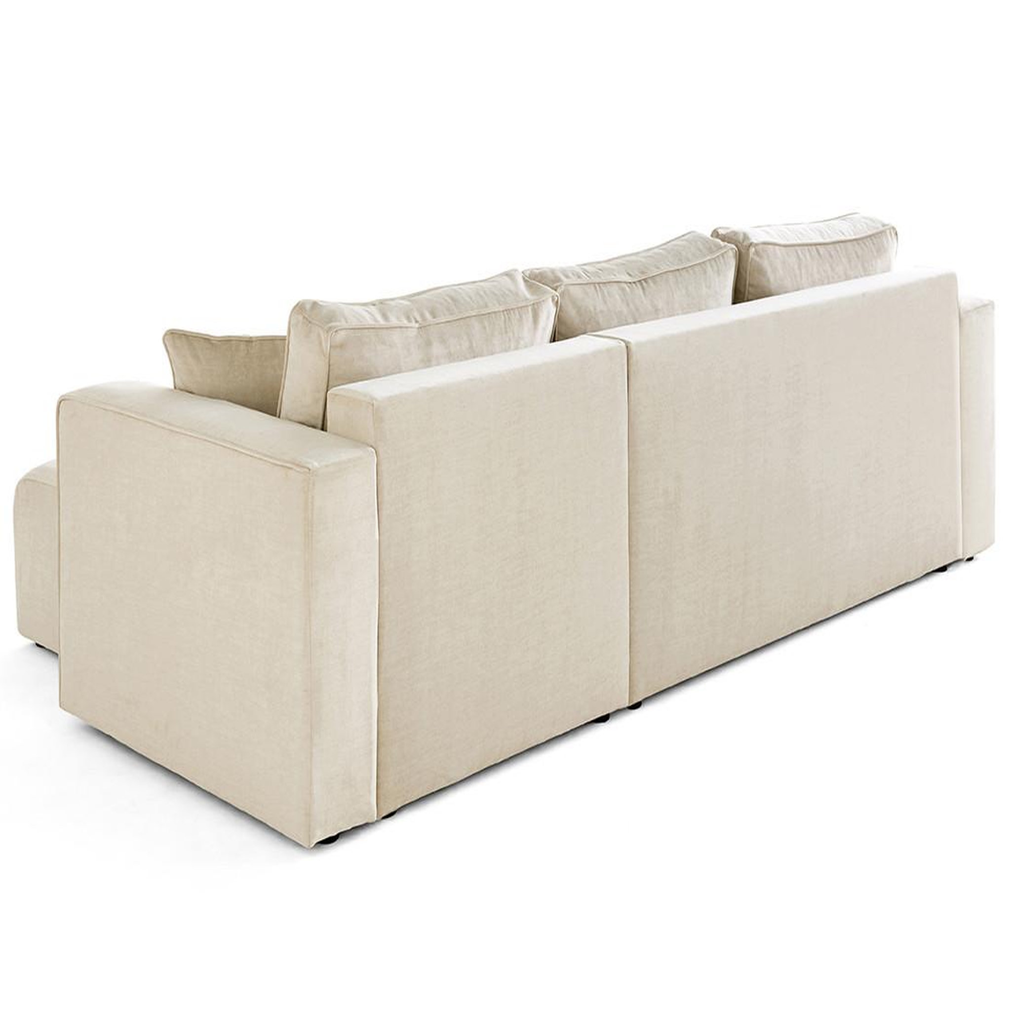 Voir la diapositive 5 : BEST MOBILIER Topaze - canapé d'angle déhoussable réversible 4 places en velours