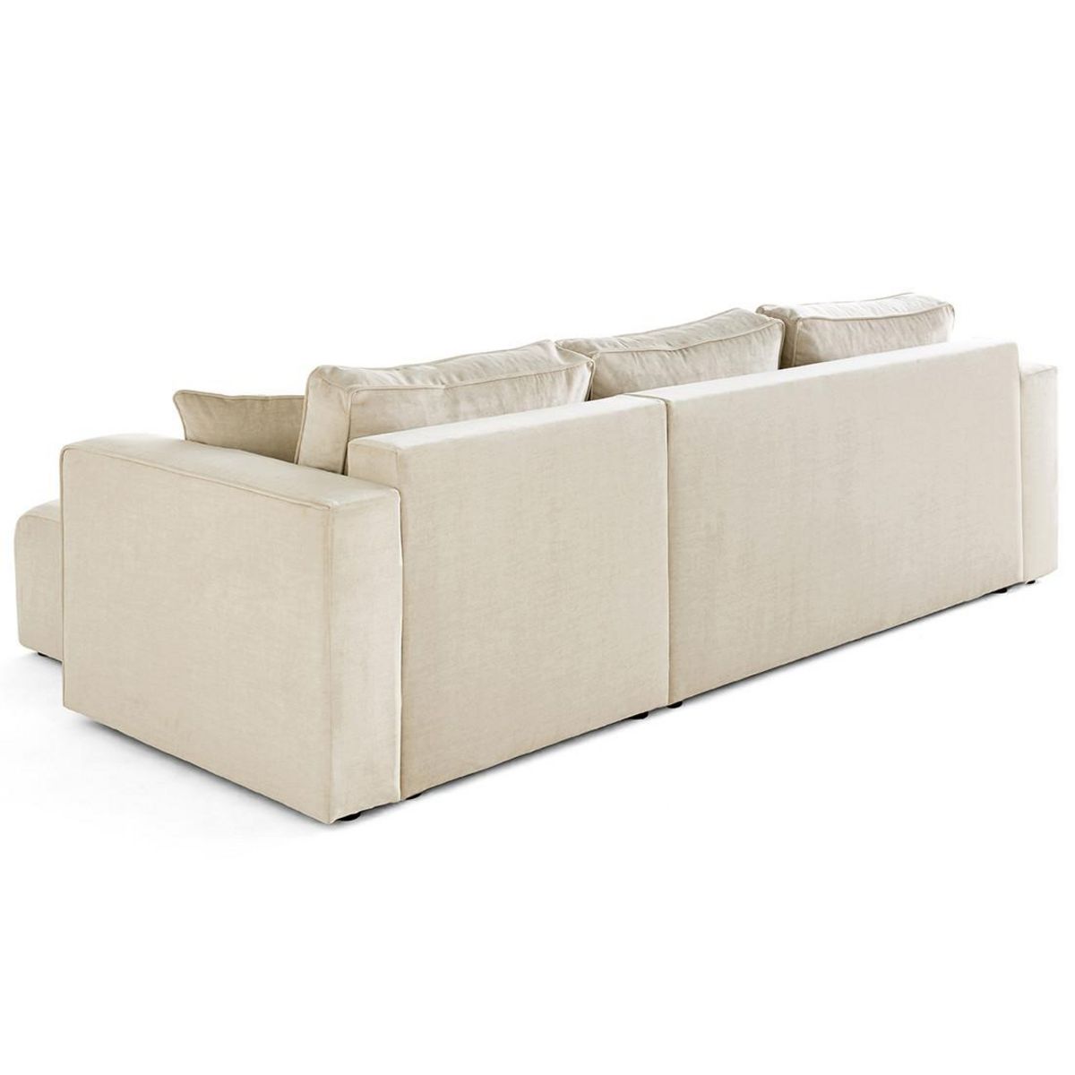 BEST MOBILIER Topaze - canapé d'angle déhoussable réversible 4 places en velours