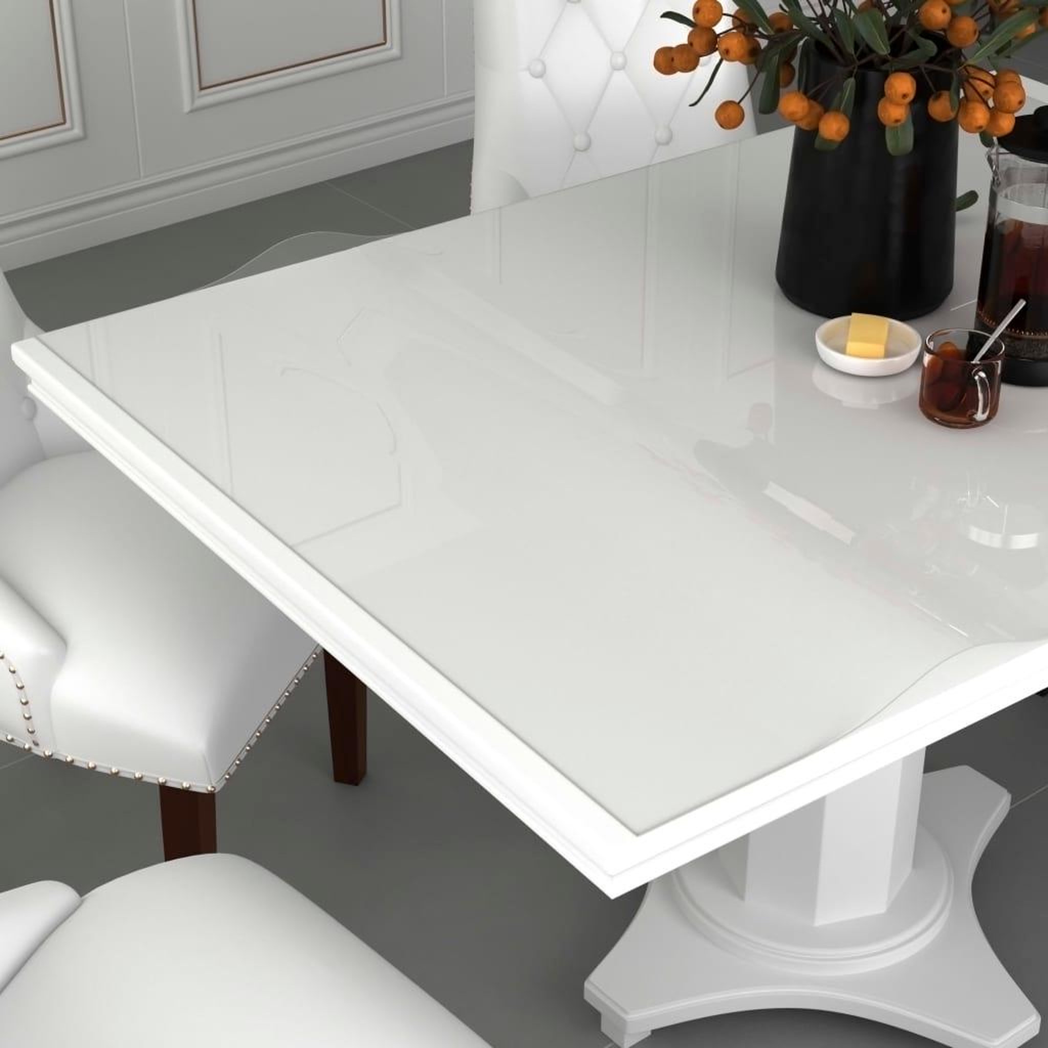 VIDAXL Protecteur de table transparent 100x90 cm 2 mm PVC
